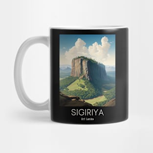 A Vintage Travel Illustration of Sigiriya - Sri Lanka Mug